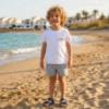 Picture of Rapife Summer Boys Top & Stripe Bermuda Shorts Set X 2 - White Navy