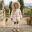 Picture of Bimbalo Girls Padded Coat with Exclusive Bow Print  - Beige