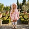 Picture of Bimbalo Girls Padded Coat with Exclusive Bow Print  - Pink