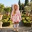 Picture of Bimbalo Girls Padded Coat with Exclusive Bow Print  - Pink
