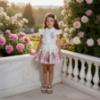 Picture of Daga Girls Blush Harmony Peony Skirt & Blouse Set X 2 - White Pink