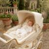 Picture of Bimbalo Baby Girls Velour Sleepsuit & Matching Blanket Set X 2 - Ivory Gold