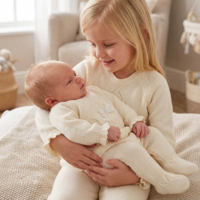 Picture of Rigola Baby Girls Elegant Chess Knitted Top & Legging Set X 2 - Cream