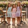 Picture of Giorgio Bambini Girls Eiffel Bow Top Skirt & Hairband Set X 3 - Mint
