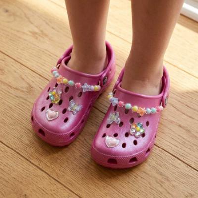 Picture of Lelli Kelly Easy On Melody Decorated Clog Sandal  - Pearlized Fuchsia Multi