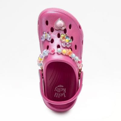 Picture of Lelli Kelly Easy On Melody Decorated Clog Sandal  - Pearlized Fuchsia Multi