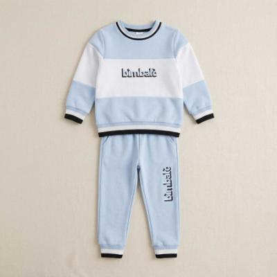 Picture of Bimbalo Boys Jersey Logo Tracksuit Set X 2 - Blue Ivory Navy