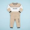Picture of Bimbalo Boys Jersey Logo Tracksuit Set X 2 - Beige Ivory Black