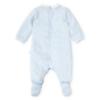 Picture of Tutto Piccolo Summer Baby Boys Gift Box Ribbed Babygrow - Pale Blue White