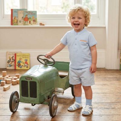 Picture of Tutto Piccolo Summer Boys Stripe Shorts Set X 2 - Pale Blue White