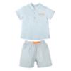 Picture of Tutto Piccolo Summer Boys Stripe Shorts Set X 2 - Pale Blue White