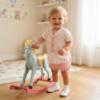 Picture of Miranda Baby Boys Rocking Horse Blouse & Gingham Shorts Set - White Pink