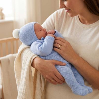 Picture of Mac Ilusion Baby Knitted Collection Sweater Leggings Hat Set X 3 - Sky Blue