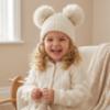 Picture of Mac Ilusion Baby Knitted Collection Detachable Double Pom Pom Hat - Ivory