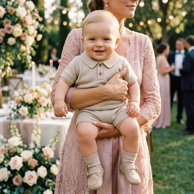 Picture of Mac Ilusion Moraig Collection Seamless Polo Top & Shorts Set - Beige