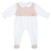 Picture of Deolinda Chic Baby Girls Linda Collection Blanket Sleepsuit & Hat Set X 3 - White Pink