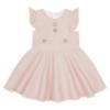 Picture of Deolinda Chic Girls Linda Flared Dress With Pearl & Diamante Trims & Fringe Edge - Pink