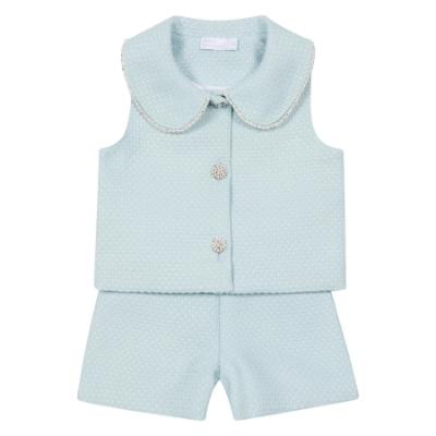 Picture of Deolinda Chic Girls Linda Diamante Top & Shorts Set X 2 - Pale Blue