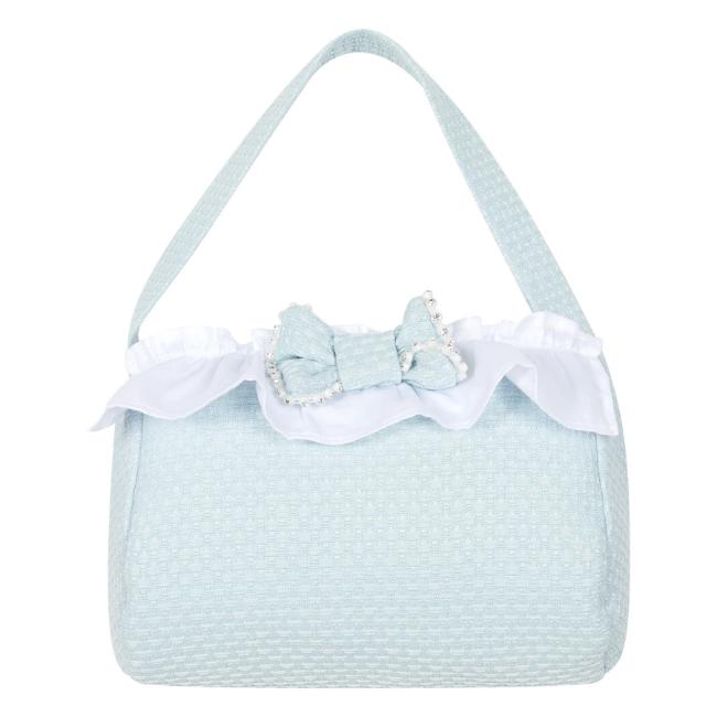 Picture of Deolinda Chic Girls Handbag With Bow - Pale Blue