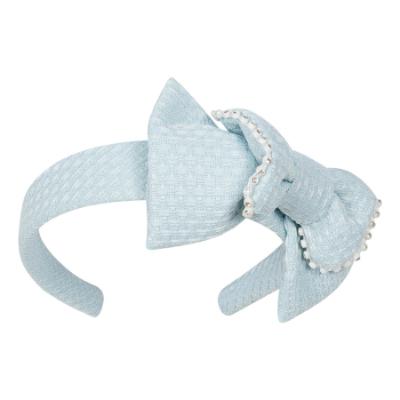 Picture of Deolinda Chic Girls Large Bow Headband - Pale Blue