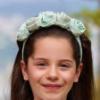 Picture of Deolinda Chic Girls Linda Roses Headband  - Mint Green