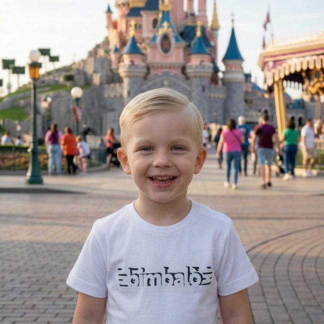 Picture of Bimbalo Boys Short Sleeve Logo T-Shirt - White Navy