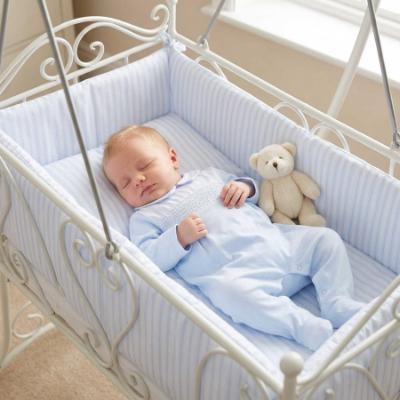 Picture of Deolinda Baby Boys California Smocked Babygrow In Gift Box - Pale Blue