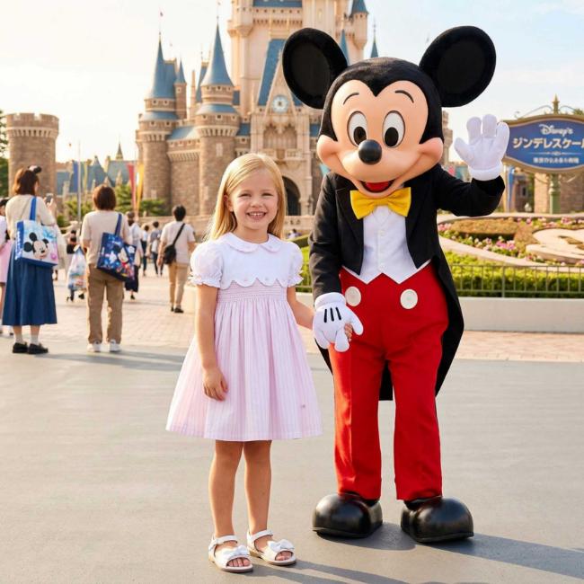 Picture of Deolinda  Girls California Smocked Stripe Dress - Pale Pink