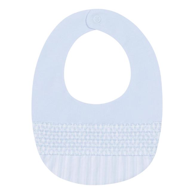 Picture of Deolinda Baby Boys California Smocked Stripe Bib - Pale Blue