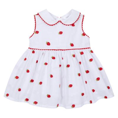Picture of Deolinda Girls Pavlova Collection Strawberry Print Dress - White Red