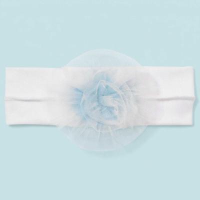 Picture of Sofija Baby Arabella Soft Headband With 3D Tulle Flower - Ivory Blue