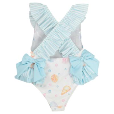 Picture of Meia Pata Girls Seashells Barbados Swimsuit - Pastel Multi