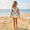 Picture of Meia Pata Girls Stripes Mint Barbados Swimsuit - Mint Green