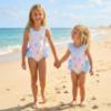 Picture of Meia Pata Girls Seashells Barbados Swimsuit - Pastel Multi