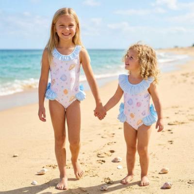 Picture of Meia Pata Girls Seashells Barbados Swimsuit - Pastel Multi