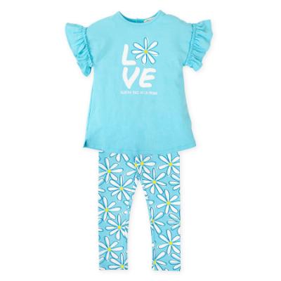 Picture of Agatha Ruiz De La Prada Collection Girls Daisies T-Shirt & Legging Set X 2 - Turquoise Blue