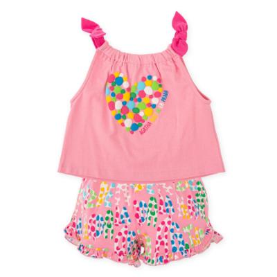 Picture of Agatha Ruiz De La Prada Collection Girls Dots T-Shirt & Shorts Set X 2 - Pink Multi