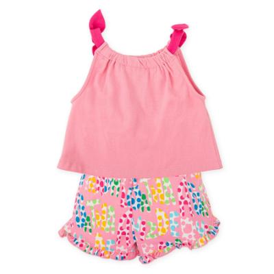Picture of Agatha Ruiz De La Prada Collection Girls Dots T-Shirt & Shorts Set X 2 - Pink Multi