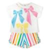 Picture of Agatha Ruiz De La Prada Collection Girls Bows T-Shirt & Shorts Set X 2 - White Multi