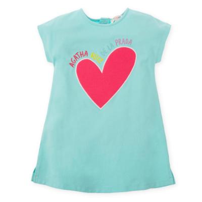 Picture of Agatha Ruiz De La Prada Collection Girls ZigZag Dress - Turquoise Fuchsia