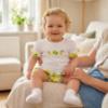 Picture of Deolinda Baby Girls Sorrento Lemon Print Skirted Jam Pant Set X 2 - Ivory Lemon