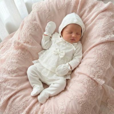 Picture of Caramelo Kids Baby Girls Summer 5 Piece Frill Lace Set - Ivory