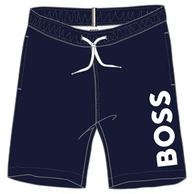 Picture of BOSS Boys Mini Me Swim Shorts - Navy Blue