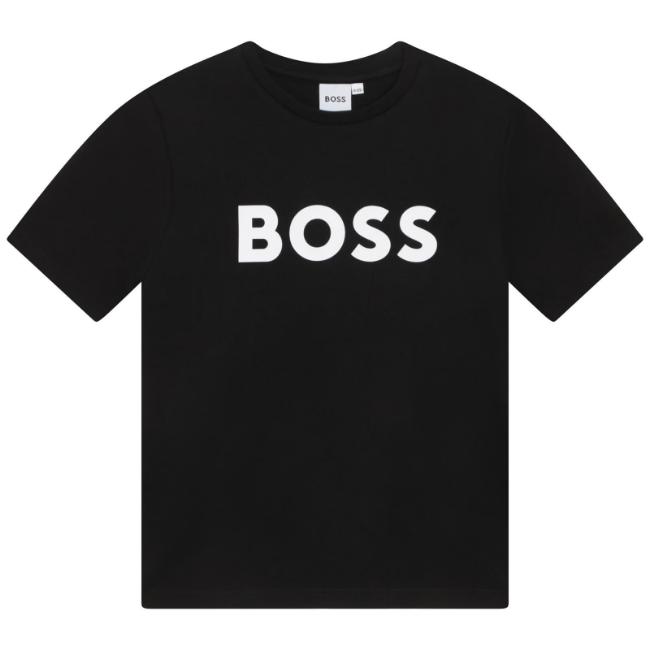Picture of BOSS Boys Short Sleeve Logo T-Shirt - Black