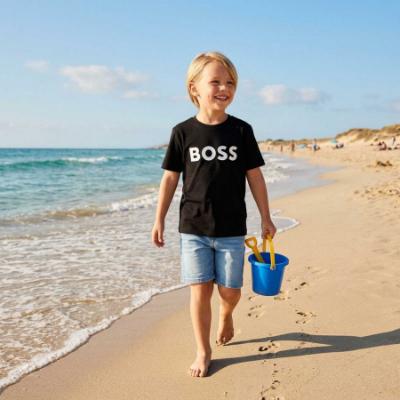 Picture of BOSS Boys Short Sleeve Logo T-Shirt - Black