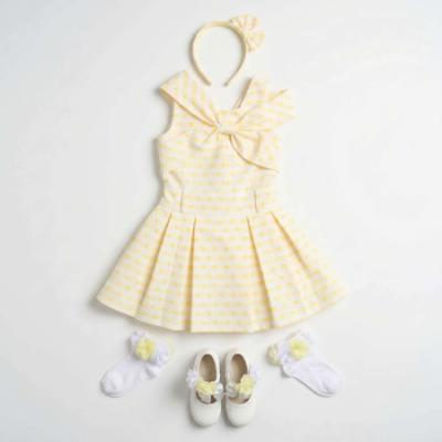 Picture of Beau KiD Girls Heart Print Skirt Top & Headband Set x 3 - Lemon