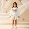 Picture of Daga Girls Twinkle Flight Applique & Tulle Sweater & Tulle Ruffles Shorts Set X 2 - White Beige