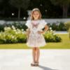 Picture of Daga Girls Twinkle Flight Applique & Tulle Top & Tulle Ruffle Skirt Set X 2 - White Beige