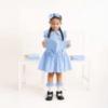 Picture of PRE ORDER Caramelo Kids Girls Double Bow Dropped Waist School Dress - Blue Gingham