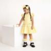 Picture of Caramelo Kids Girls Double Bow Dropped Waist School Dress - Yellow Gingham
